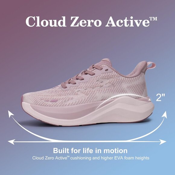 Hawkwell Womens Purple Cloud Zero Breathable Cushion Active Walking Sneakers - Picture 4 of 6